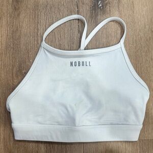 NOBULL Women's White Sports Bra. Size small